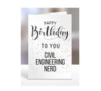 Happy Birthday To You Civil Engineering Nerd Card, Gifts for Men, Women, Presents for Man, Woman or Person, Greetings Card, Funny, Joke, Silly, Gag, A5-127a_66
