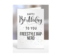 Happy Birthday To You Freestyle Rap Nerd Card, Gifts for Men, Women, Presents for Man, Woman or Person, Greetings Card, Funny, Joke, Silly, Gag, A5-127a_170
