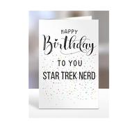 Happy Birthday To You Star Trek Nerd Card, Gifts for Men, Women, Presents for Man, Woman or Person, Greetings Card, Funny, Joke, Silly, Gag, A5-127b_80