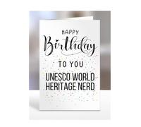 Happy Birthday To You UNESCO World Heritage Nerd Card, Gifts for Men, Women, Presents for Man, Woman or Person, Greetings Card, Funny, Joke, Silly, Gag, A5-127b_126