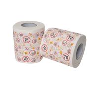 Happy Birthday Toilet Paper, for The 70th Birthday, 2 Rolls, Party Decoration and Gift Packaging, Funny Motto Toilet Paper, Fun Toilet Paper, Gift Toilet roll, Birthday Decoration WC