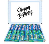 Happy Birthday Treat Box | Bazooka Apple Flavoured Chewy Candy Box 24 Pack of Sour Chew Sticks| Individually Wrapped Soft & Tangy Sweets |Happy Birthday Packaging, Gift for All Ages