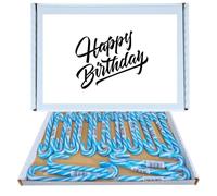 Happy Birthday Treat Box | Bonds Bubblegum Candy Canes 24 Pack Gift Box Individually Wrapped |Happy Birthday Packaging, Gift for All Ages