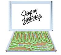 Happy Birthday Treat Box | Bonds Watermelon Candy Canes 24 Pack Gift Box Individually Wrapped |Happy Birthday Packaging, Gift for All Ages