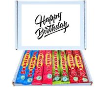 Happy Birthday Treat Box | Refreshers Chew Bars Mixed Flavours 24 Pack Box of Classic Retro Sweets Includes Cherry Cola, Sour Apple, Original Lemon & Strawberry | For Gifting, Sharing & Parties