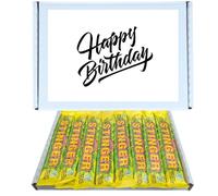Happy Birthday Treat Box | Stinger Chew Bar 24 Pack Box Classic Retro Fizzy Chew Bar with a Tingly Sherbet Centre Fruity & Tangy Candy Vegetarian-Friendly Perfect for Gifting, Sharing & Parties