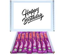 Happy Birthday Treat Box | Vimto Chew Bars 24 Pack Box of Classic Retro Sweets Bursting with Signature Vimto Fruit Flavour Chewy and Juicy Candy Treat, For Gifting, Sharing & Parties