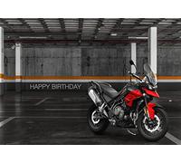 Happy Birthday Triumph Tiger Motorcycle Greeting Card PT243
