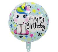 Happy Birthday Unicorn Foil Balloon 45 cm - Colourful, Reusable Foil Balloon for Birthday Parties - Can be Filled with Air or Helium - Perfect Decoration for Events & Gifts