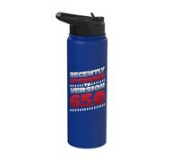Happy Birthday Upgraded to Version 65.0 Funny 65th Birthday Stainless Steel Insulated Water Bottle