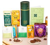 Happy Birthday Vegan Chocolate Letterbox Gift Tube with Truffles & Hot Chocolate, Luxury Gourmet Gifts for Women, Men, Couples by EDEN & CO