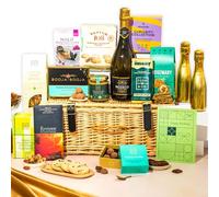 Happy Birthday Vegan Gift Hamper Basket, Luxury Gourmet Gifts for Women or Couples, Wicker Family Hamper by EDEN & CO - 2 Prosecco