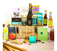 Happy Birthday Vegan Gift Hamper Basket, Luxury Gourmet Gifts for Women or Couples, Wicker Family Hamper by EDEN & CO - 2 Non-Alcoholic Mocktail