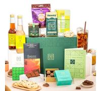 Happy Birthday Vegan Hot Chocolate Gift Hamper Basket, Luxury Gourmet Gifts for Women, Men, Couples, with Vegan Chocolate by EDEN & CO - Plus 1 Prosecco