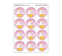 Happy Birthday/Whipped Cream Scent Retro Stinky Stickers by Trend; 24s/pk - Authentic 1980s Designs!