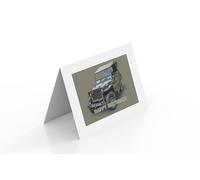 Happy Birthday Willys WW2 Army Jeep Greeting Card PT111