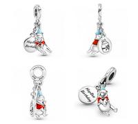(happy birthday Winnie the dangle ) New Disney Mickey Minnie sterling silver charm 925