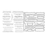 Happy Birthday Wishes Alpahbets Dies and Stamps Sets for Card Making Sending Love From All of us,Enjoy You Special Day Words Phrase Metal Cutting Dies Match Transparent Silicone Stamp DIY Scrapbooking