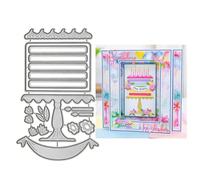 Happy Birthday Wishes Candle Die Cuts for Card Making,Metal Cutting Dies Embossing Paper Dies for Scrapbooking DIY Album Card Making Supplies (14)