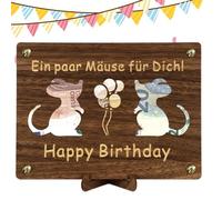 Happy Birthday Wooden Money Holder, Happy Birthday Cash Holder Cards, Wooden Money Organizer for Birthday, Wood Money Holder for Kids, Money Holder Cash Gift for Kids, Mo Use, Se référer au