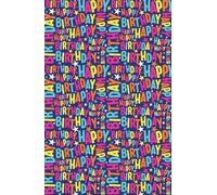 Happy Birthday Wrapping Paper 4M ROLL WRAP Birthday Print Gift WRAP Adults & Children
