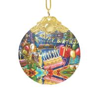 Happy Birthday Xmas Ornament, Hanging Ornaments For Christmas Tree Holiday Decor Creative Gifts