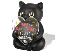 “Happy Birthday You're Awesome” Funny Cat Gifts, Appreciation Gifts for Women Wife Mom Cat Lovers Coworker Colleague Friend, Ideal Birthday Christmas Home Office Desktop Decor Figurines SHM12