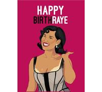 Happy BirthRaye Funny Raye Birthday Card - Pop Music Pun Humour Greeting Card for Fans - Blank Inside
