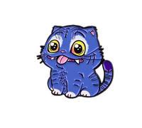 Happy Blue Cat Enamel Pin Fantasy Hunter Team Brooches Woman Men Backpack Accessories Bags Badge Lapel Jewelry Accessories Gift