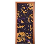Happy Bluray Pumpkins Halloween Halloween Decorations Front Door Cover 35x79 in Hello Spring Banner Holiday Party Supplies M
