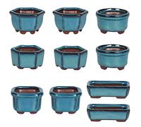 happy bonsai 1.8"(4.5cm) 10 Mini Glazed Pots