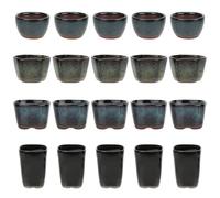 happy bonsai 20 Mini Glazed Pots 1.6 Inch