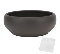 happy bonsai Pot 6" Unglazed Round Ceramic Succulent Planter + Drainage Screen