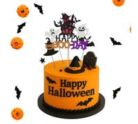 Happy Boo Day Cake Topper Glitter Little Boo Halloween Party Cake Decoration Spooky Castle Cake for Ghost Halloween Theme Birthday Baby Shower Party Supplies A5KLWSCP