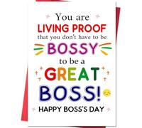 Happy Boss's Day Card, Funny Boss Day Gifts for Men Women, Thank You Card Gifts for Leader Manager, Cute Bosses Day Cards from Staff Co-worker Employee, Best Boss Appreciation Card