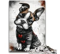 Happy Boxer Puppy Jigsaw Puzzles for Teenagers 1000 Piece Puzzle,Fun Games Every Piece Is Unique - Challenging Family Fun Game (50x75cm)