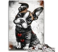 Happy Boxer Puppy JigsawPuzzle 1000 Pieces for Adults,Challenging Game And Family Play for Is Ideal As A Gift for The Whole Family (38x26cm)