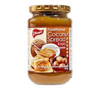 Happy Brand Traditional Coconut Kaya Spread - Authentic Southeast Asian Breakfast Jam - 410g