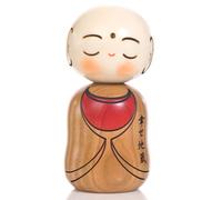 Happy Buddha Japanese Wooden Kokeshi Doll