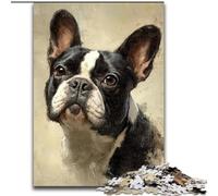 Happy Bulldog Jigsaw Puzzles for Adults Teenagers Jigsaws Puzzle, Family Entertainment Toys Is Ideal As A Gift for The Whole Family (26x38cm)