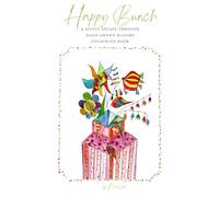 Happy Bunch: A hand-drawn floral coloring book for relaxation, mindfulness, and creative joy.