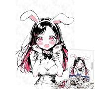 Happy Bunny Girl Anime 1000 Piece Jigsaw Puzzle for Teenagers Support Memory Strength And Retention Gentle Calm Leisure Activity (50X75cm)