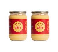 Happy Butter | Organic Ghee 580g - Grass-Fed British Clarified Butter | Lactose & Casein Free | Rich in Vitamins A,D,E & K | Award-Winning Organic Ghee for Cooking, Baking | (Pack of 2)