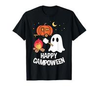 Happy Camp-O-Ween Ghosts Campfire Spooky Camper Vibe Camping T-Shirt