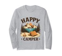 Happy Camper Camp Camper Outdoors Camping Campfire Tent Long Sleeve T-Shirt