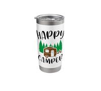 Happy Camper Camping Campfire Wildlife Outdoors Camp Stainless Steel Insulated Tumbler