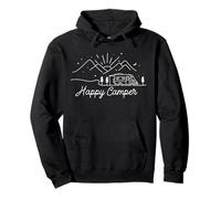 Happy Camper Camping Caravan RV Outdoor Nature Mountains Pullover Hoodie
