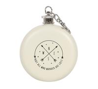Happy Camper Hip Flask Something Different White One Size