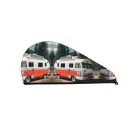 Happy Camper pattern SamLng Coral Velvet Dry Hair Cap â€“ Perfect for Home, Travel, Pool Parties, Beaches, Baths, and More