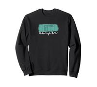 Happy Camper Retro Brushstroke - Fun Camping Vibes Graphic Sweatshirt